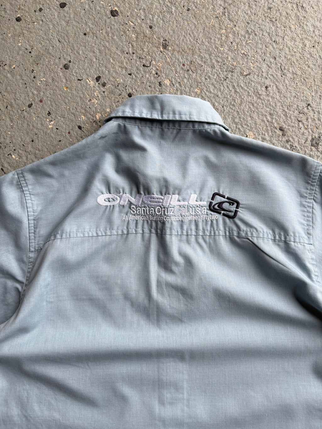 2000s O'Neill Button Up Pocket Shirt Light Blue / Navy