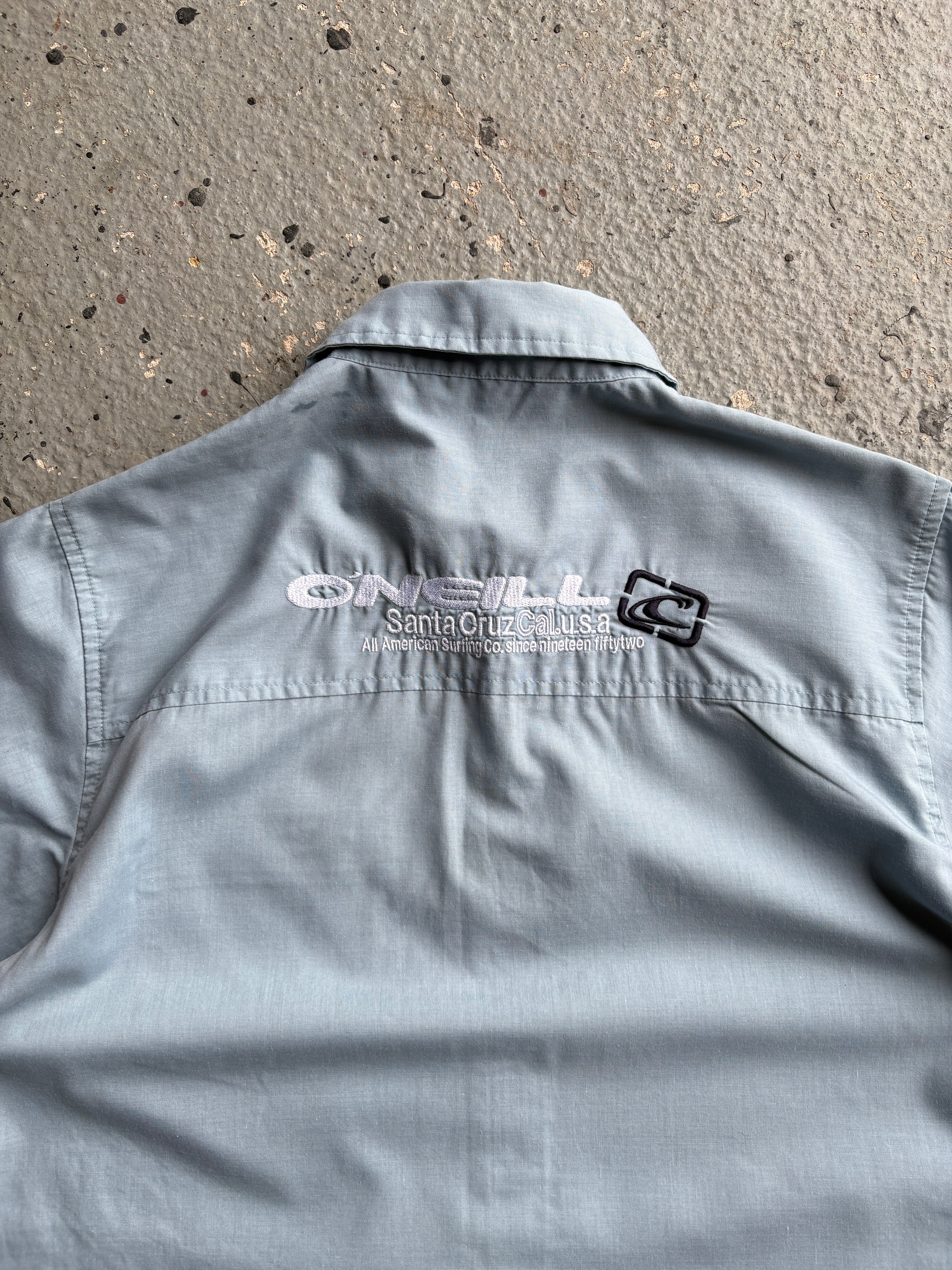 2000s O'Neill Button Up Pocket Shirt Light Blue / Navy