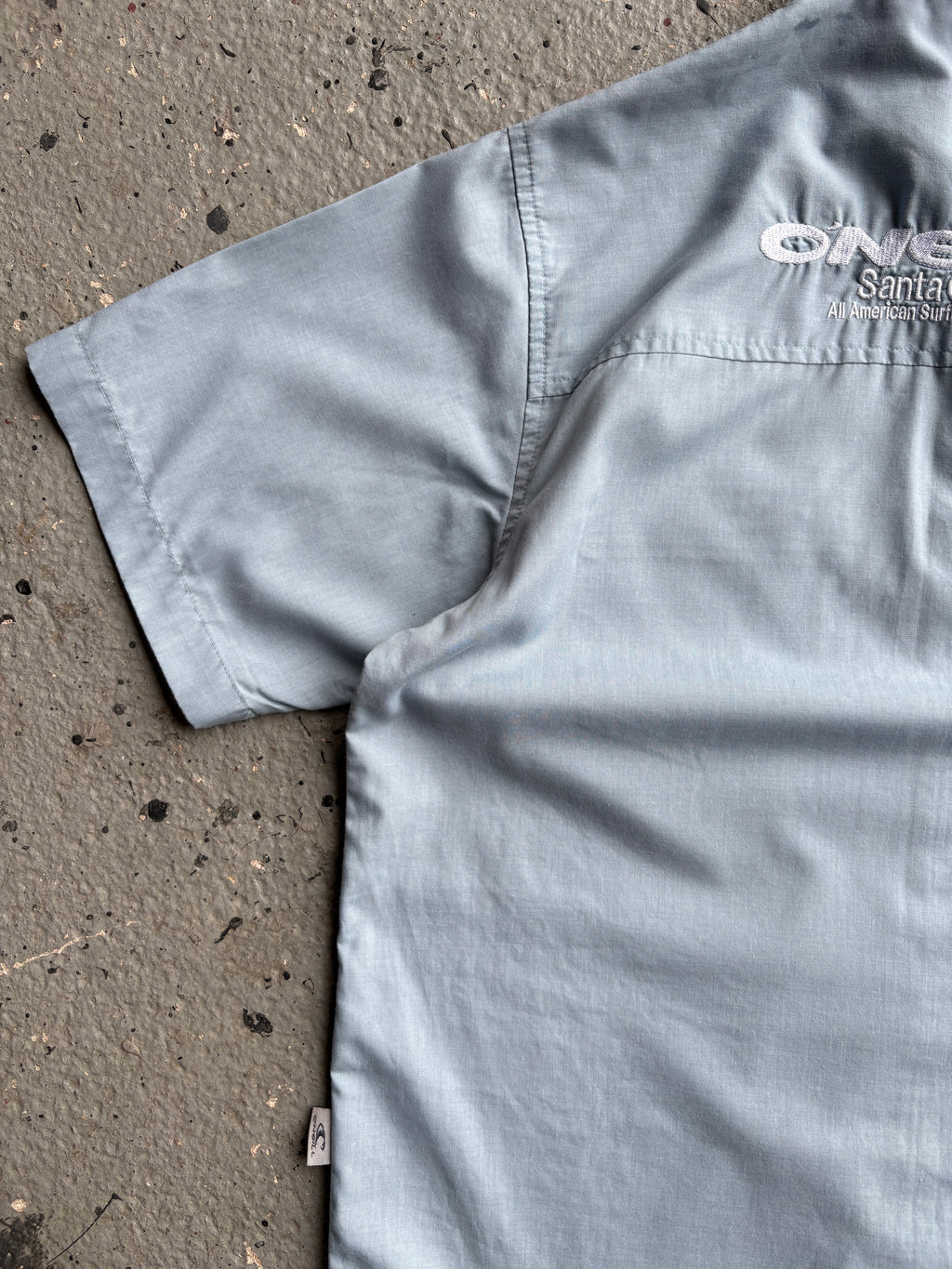 2000s O'Neill Button Up Pocket Shirt Light Blue / Navy