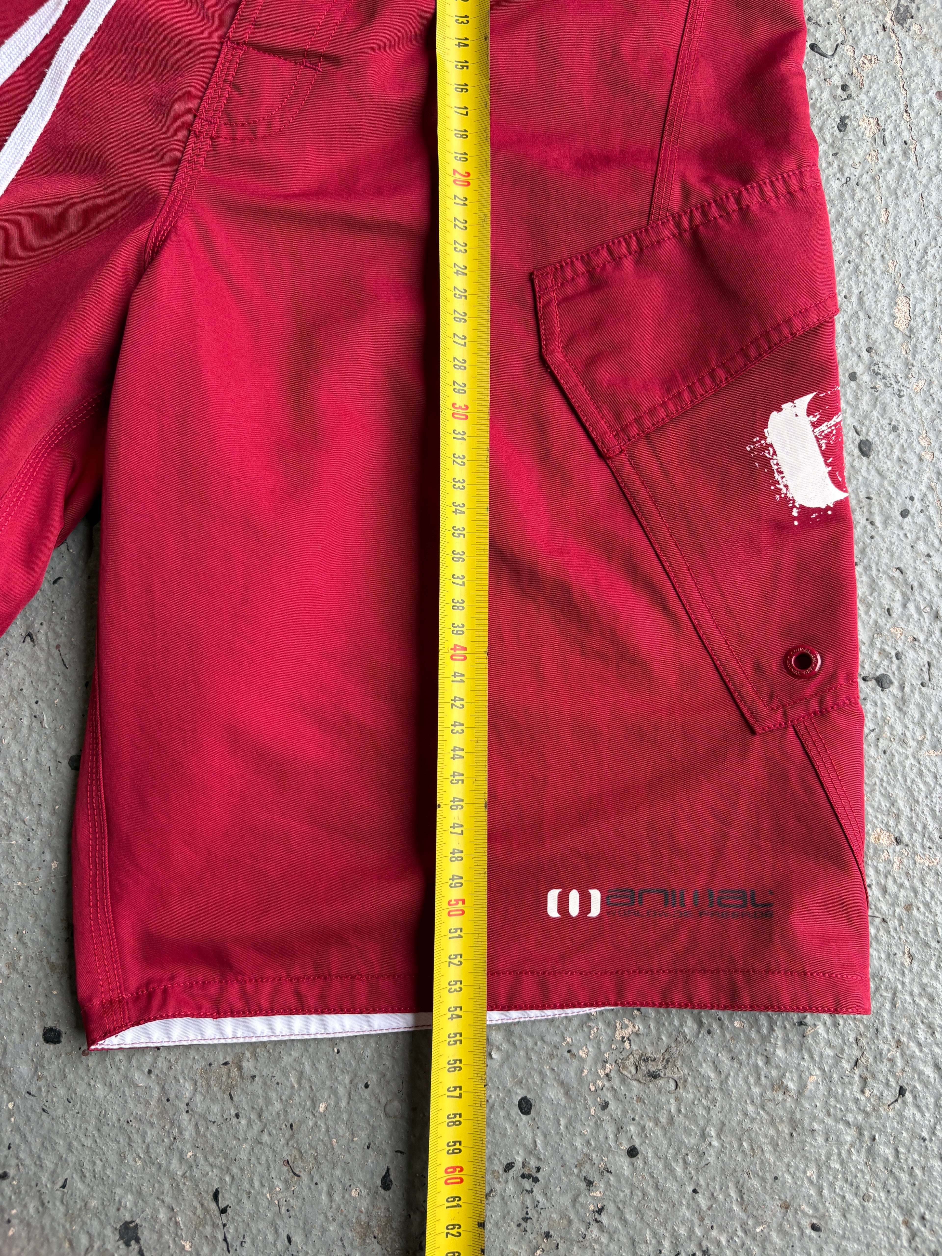2000s Animal Boardshorts Red / White Spellout Rare