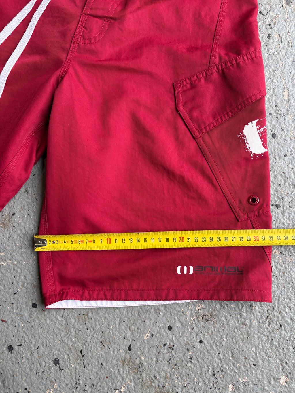 2000s Animal Boardshorts Red / White Spellout Rare