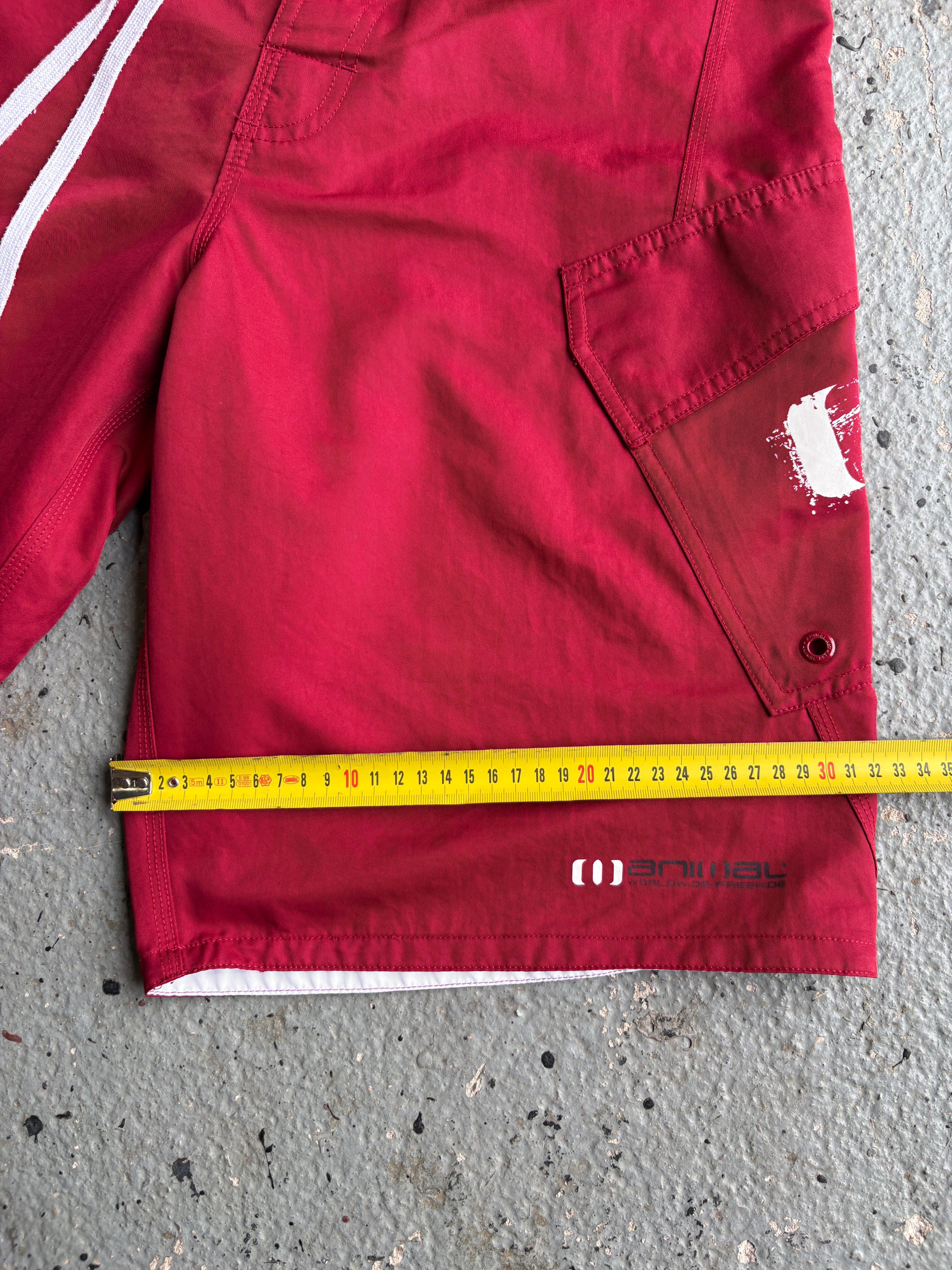 2000s Animal Boardshorts Red / White Spellout Rare