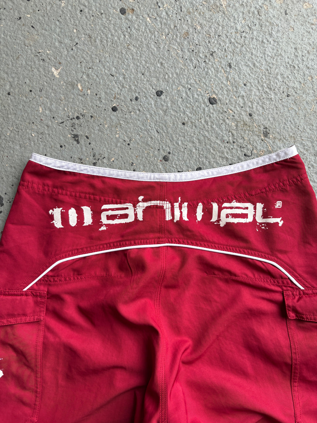 2000s Animal Boardshorts Red / White Spellout Rare
