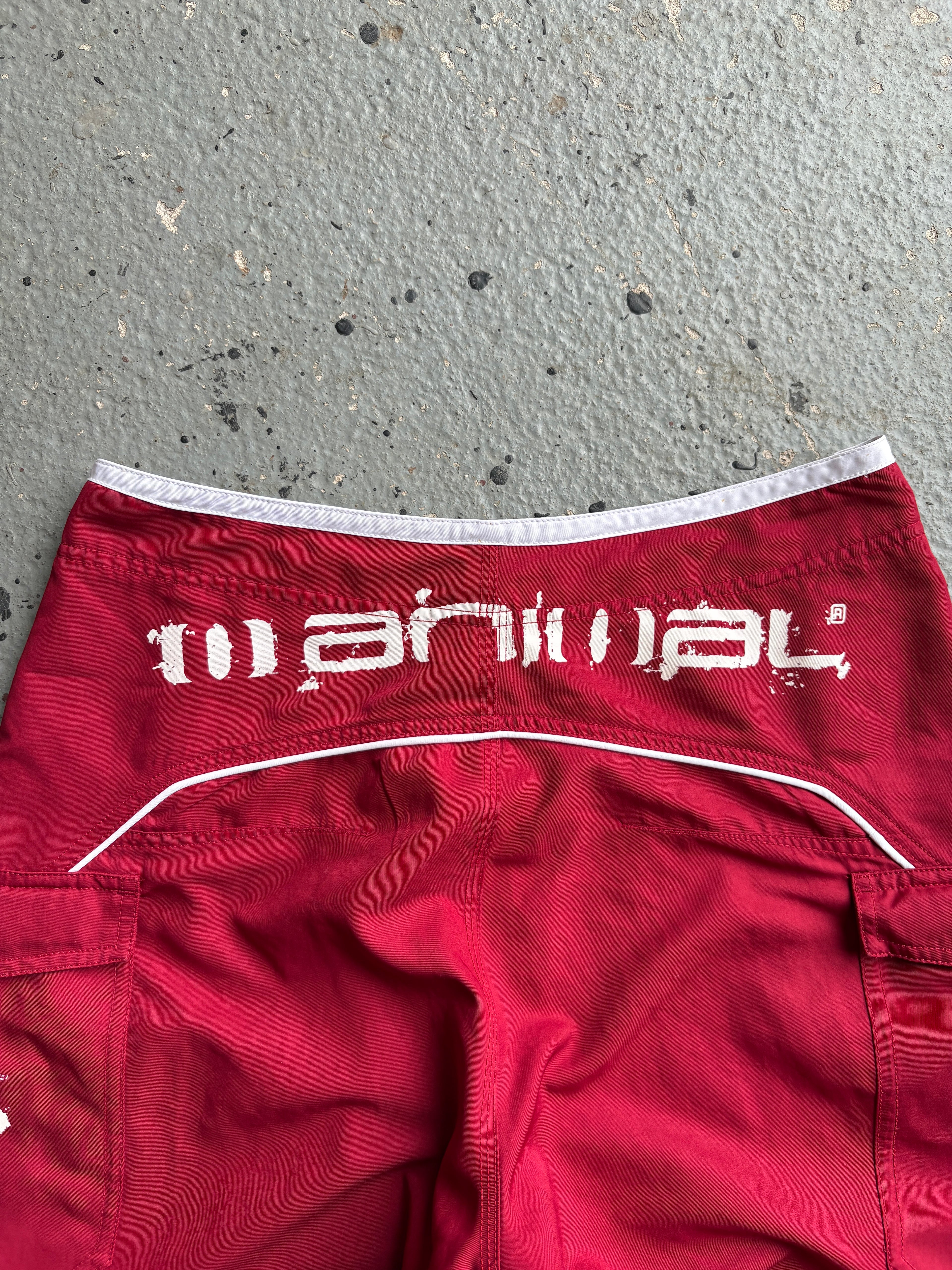 2000s Animal Boardshorts Red / White Spellout Rare