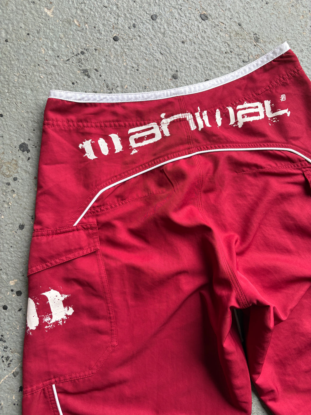 2000s Animal Boardshorts Red / White Spellout Rare