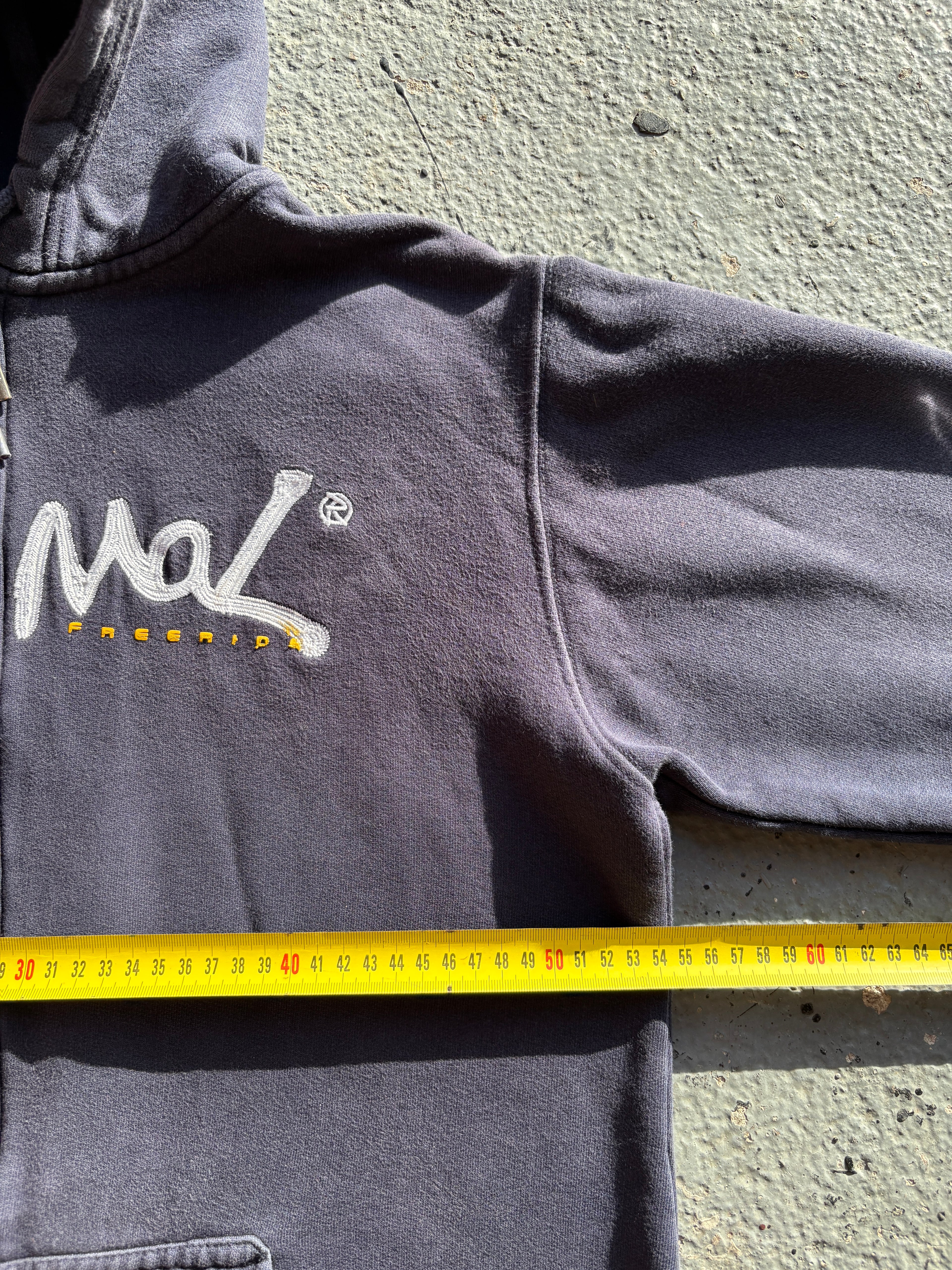 2000s Animal Hoodie Spellout Navy / Yellow