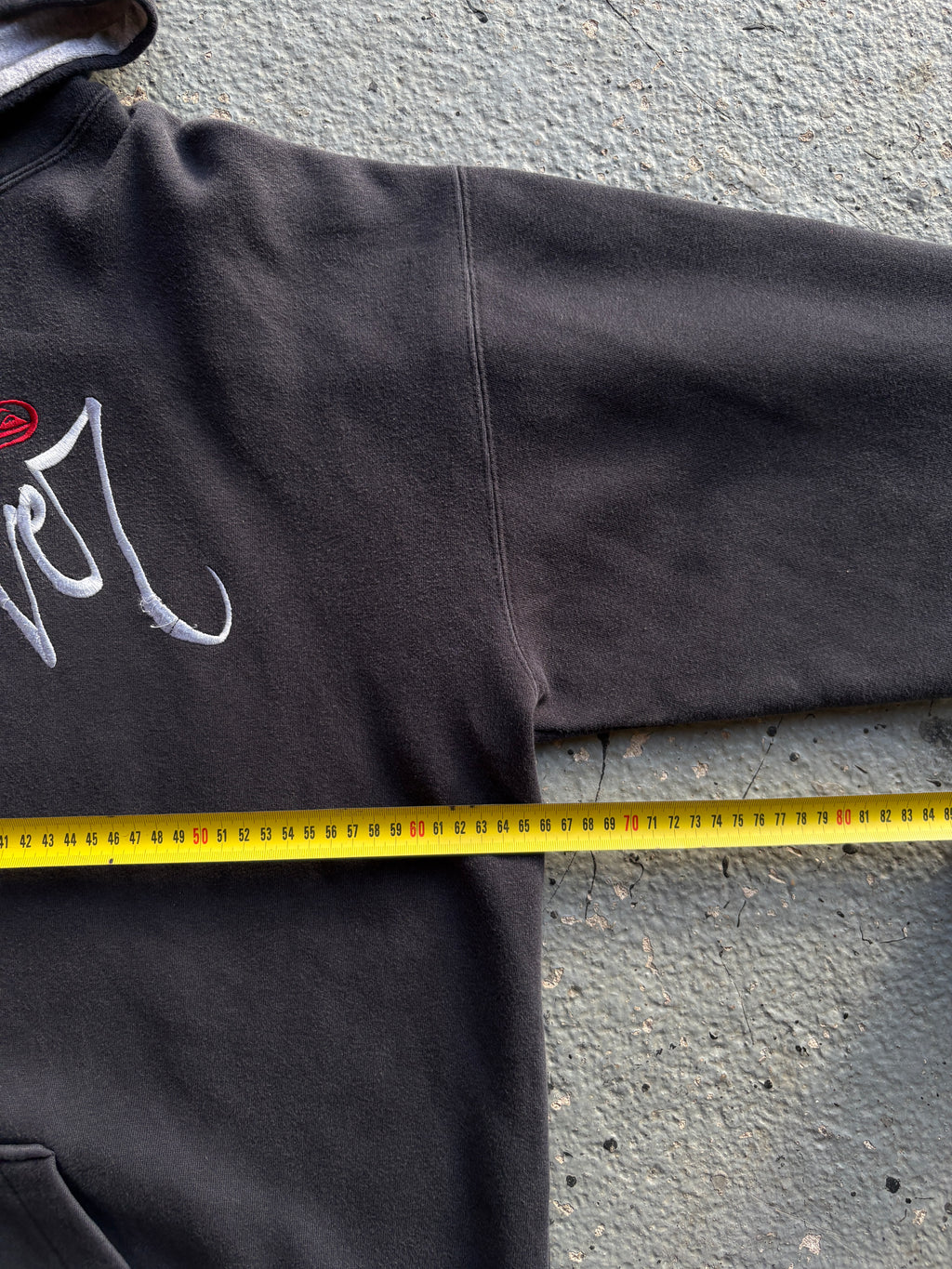2000s Quiksilver Hoodie Spellout Navy / White / Red