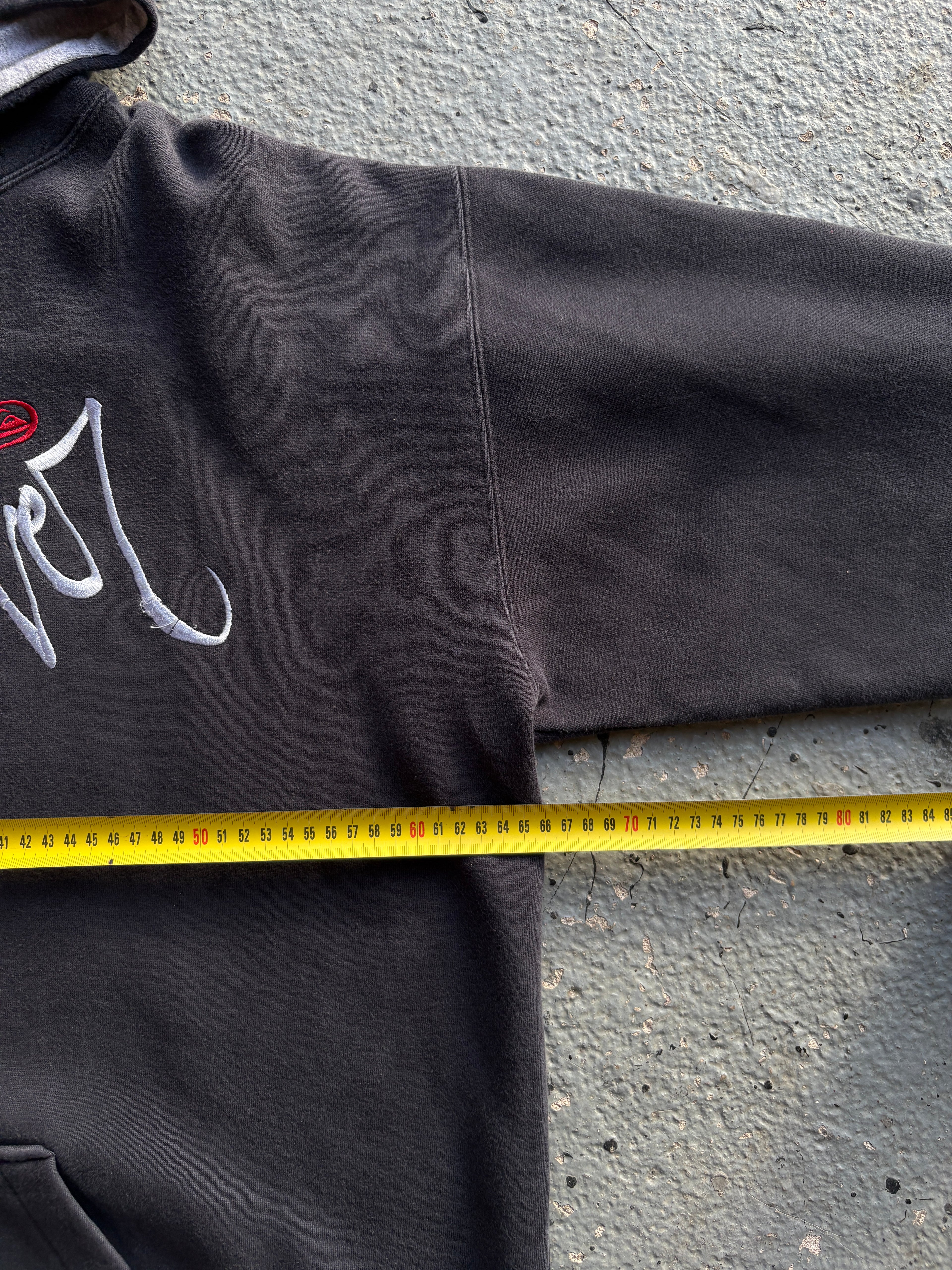 2000s Quiksilver Hoodie Spellout Navy / White / Red