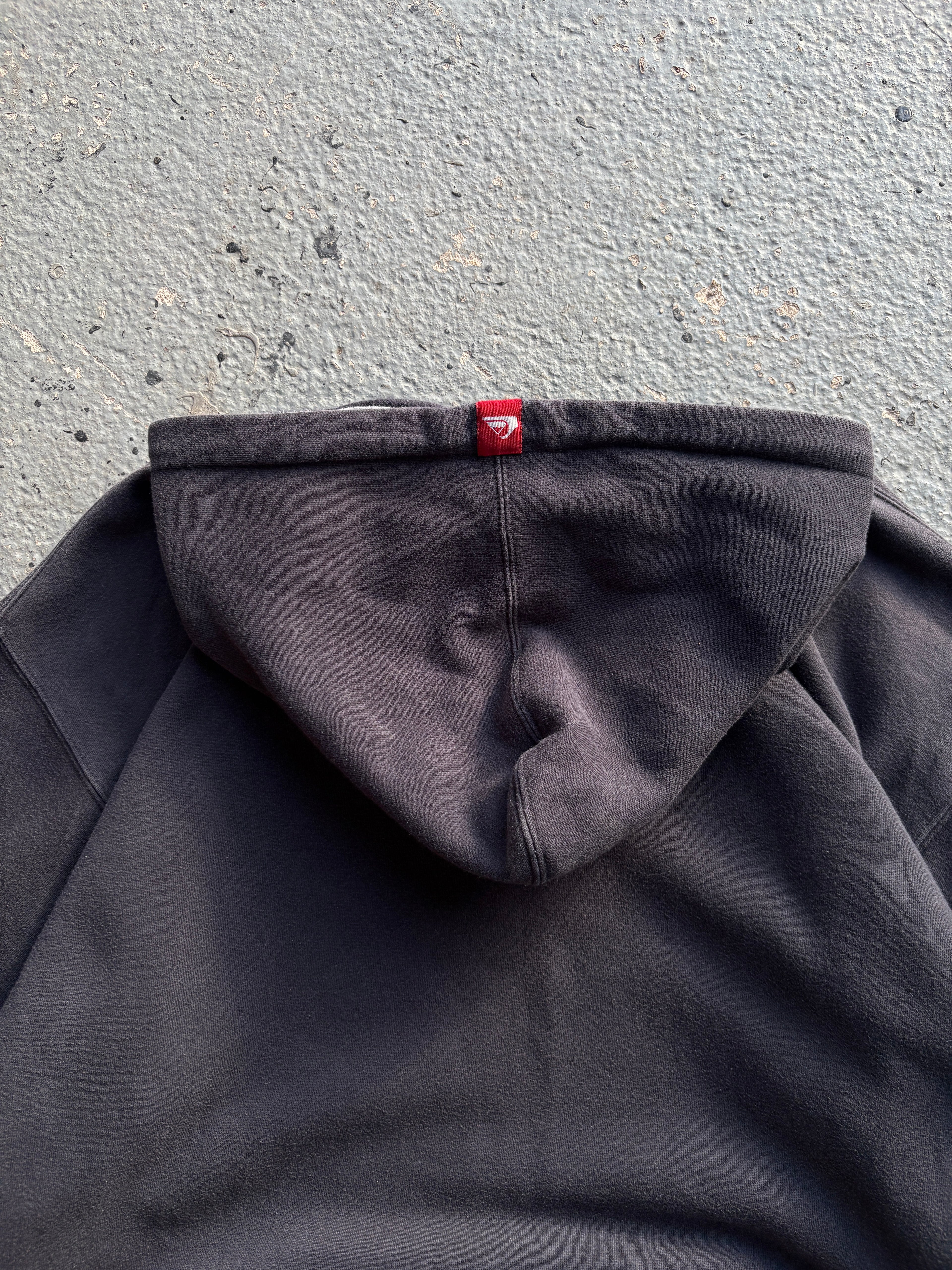 2000s Quiksilver Hoodie Spellout Navy / White / Red