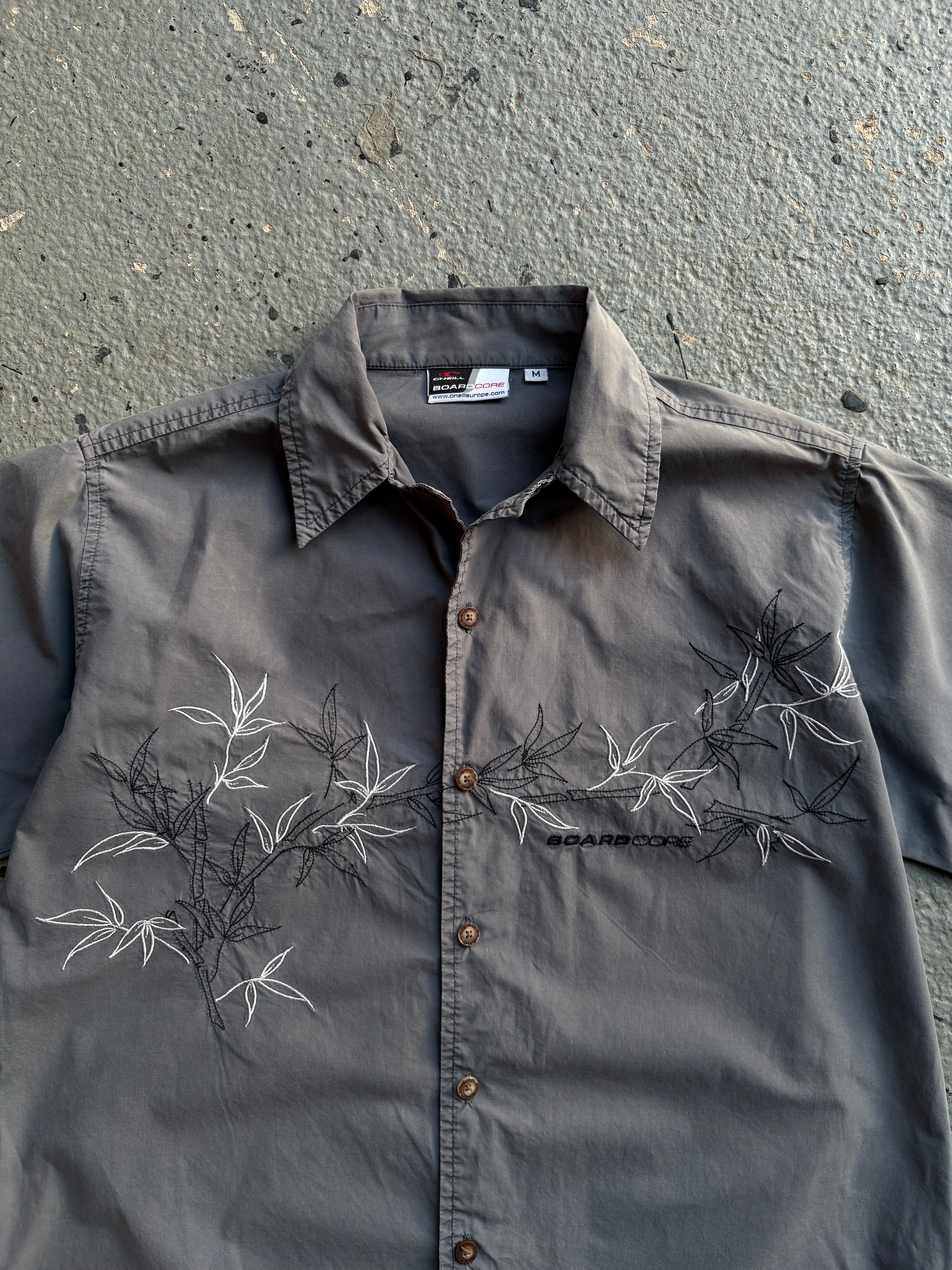 2000s O'Neill Boardcore Button Up Shirt Grey / White