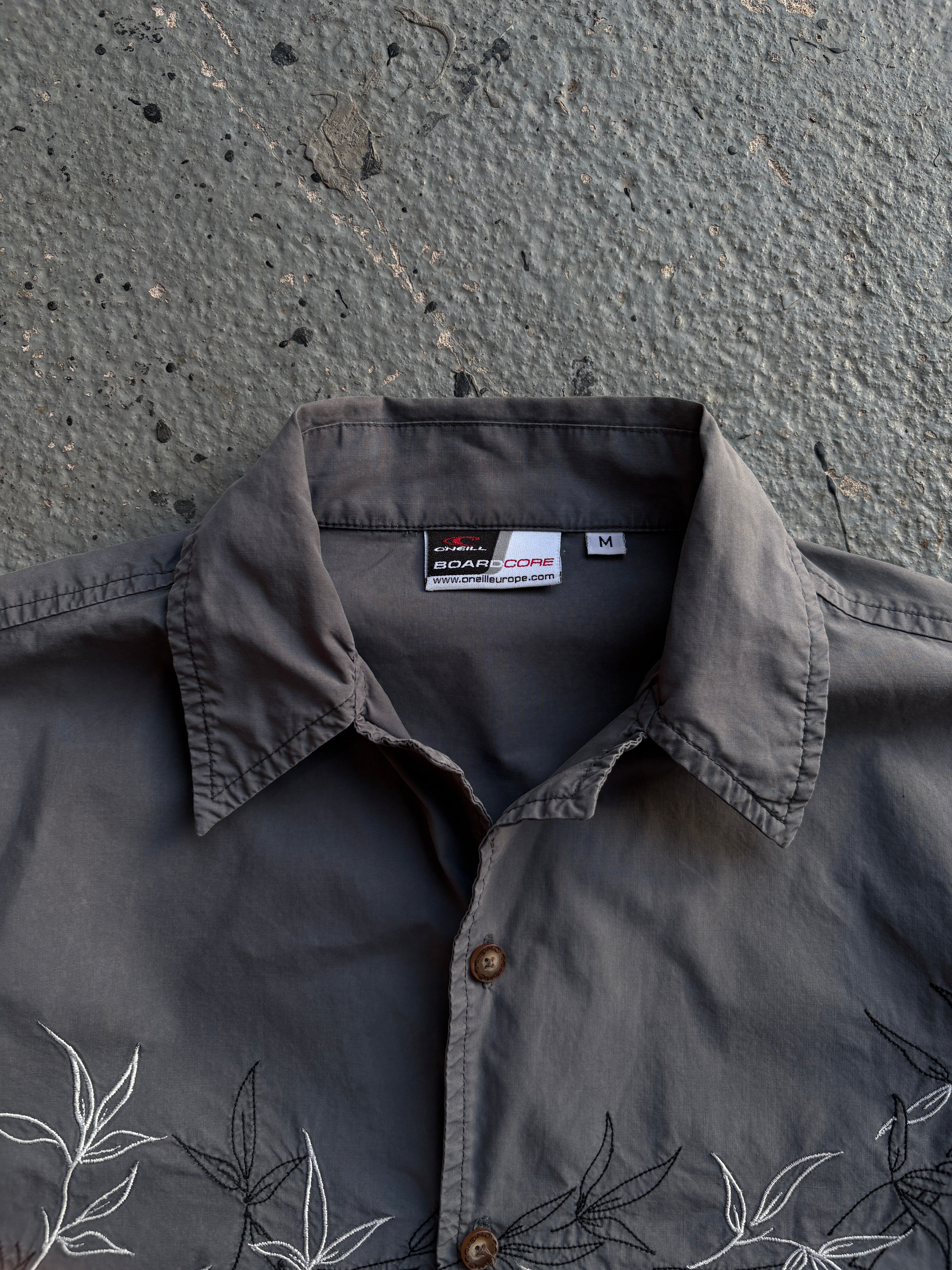 2000s O'Neill Boardcore Button Up Shirt Grey / White