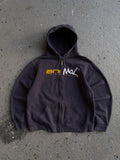 2000s Animal Hoodie Spellout Navy / Yellow