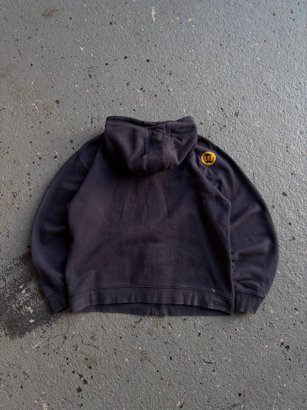 2000s Animal Hoodie Spellout Navy / Yellow